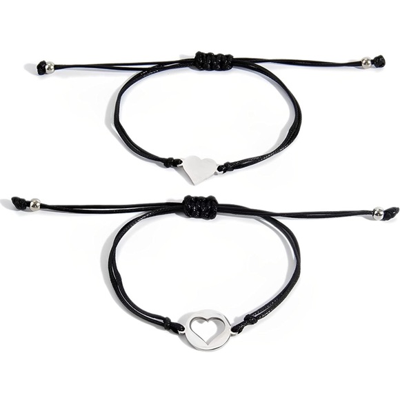 New Mother Daughter Best Friends Adjustable Handmade Heart Bracelet - Picture 2 of 9